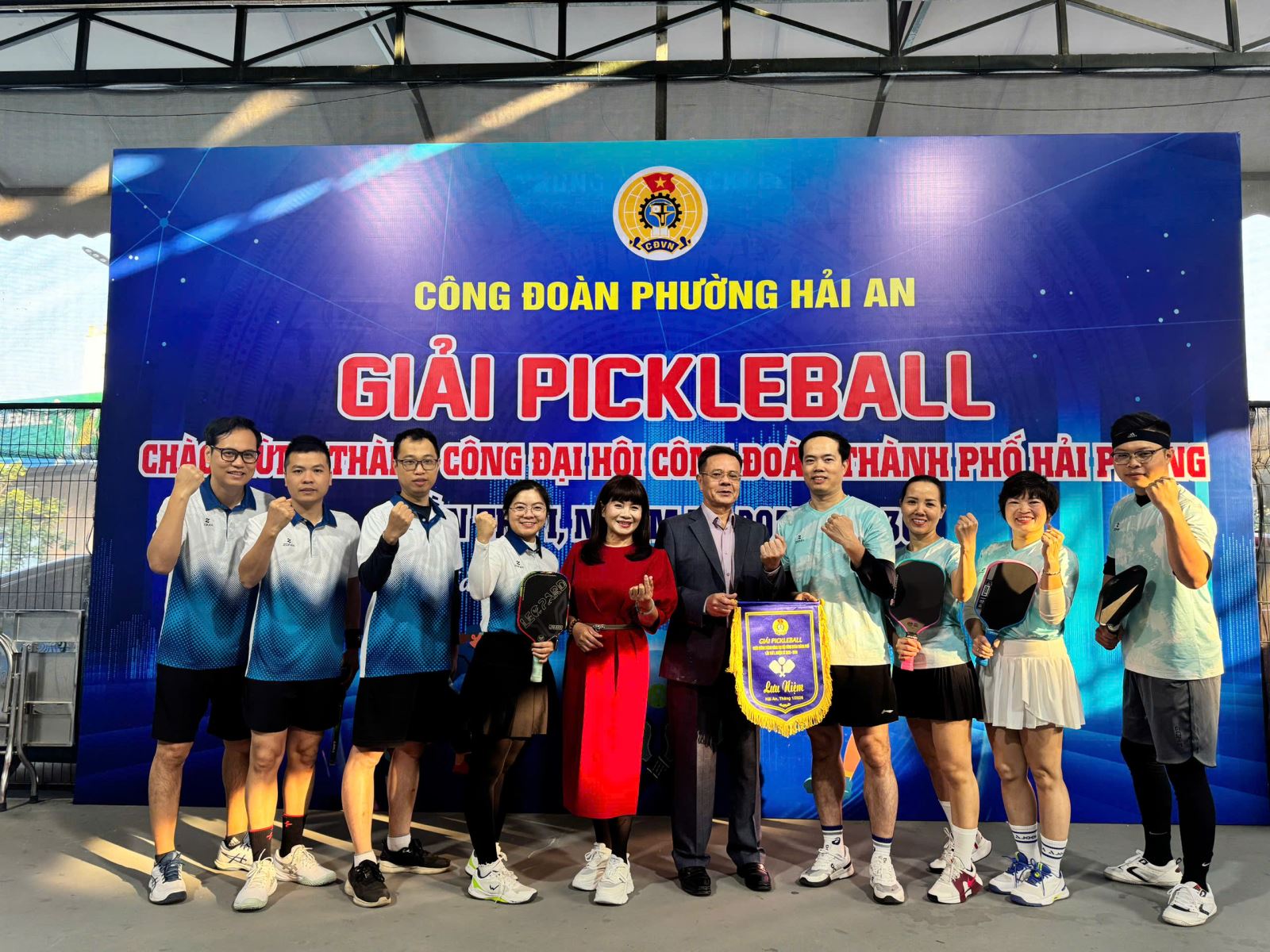 Tham gia giải Pickleball Công đoàn Phường Hải An